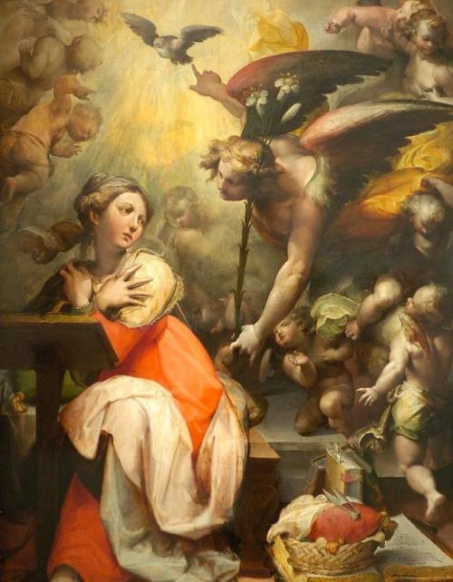 The Annunciation, by Giovanni Francesco Bezzi, Princeton University Art Museum, Princeton.