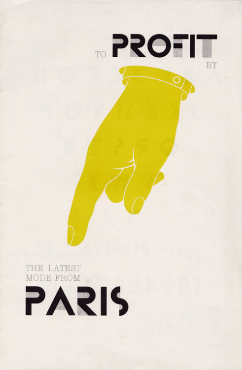 Adolphe Mouron Cassandre, typeface Bifur, designed 1929. Promotional Brochure by Soldans Ltd. London