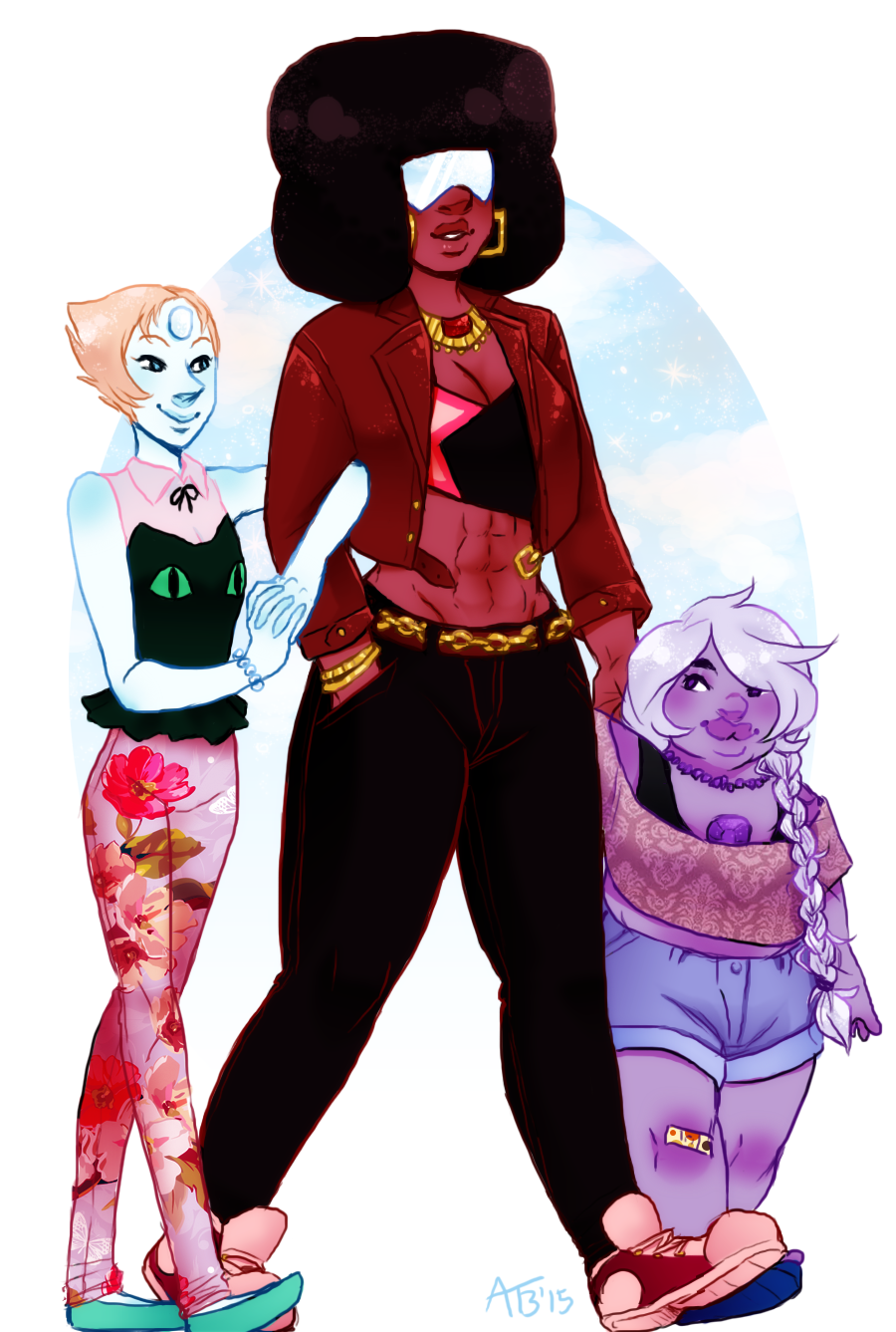 asutori:  some moms out on a stroll that i drew a while back and forgot to post :’)