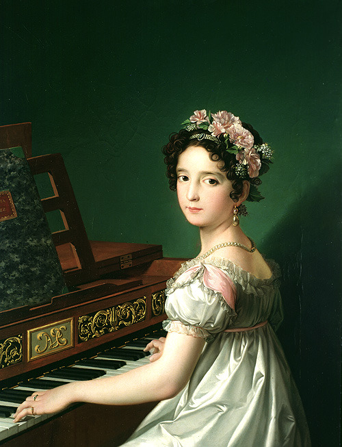 The Artist’s Daughter at the Clavichord by Zacarias Gonzalez Velazquez, early 19th century