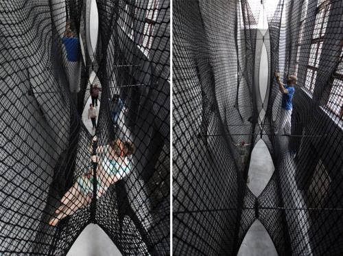 ryanpanos: Net Linz | Numen/For use | Via Acting as supplementary staircase in the exhibition space 