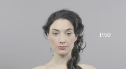 mymodernmet:  Creative agency Cut condensed the changing hairstyles, makeup, and beauty trends from the past century into a 1-minute video. See the rest at My Modern Met. 