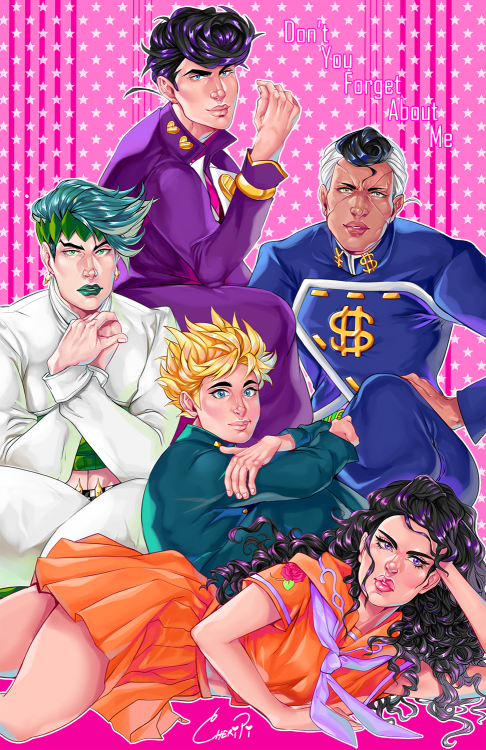 cheripi: JOJO Fridays are over again but this time it means a lot to me because I love these kids with all my heart (つд｀) I know the Breakfast Club crossovers are done to death but I had to This is gonna be another print I’ll be putting up on