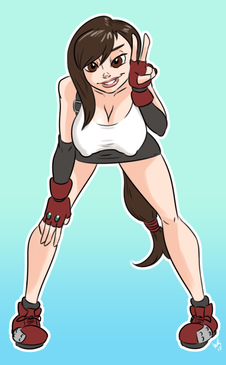 inkstash:  Quick Tifa sketches from tonight’s stream. Celebrating Cloud’s inclusion in Smash Bros!   titfa~ < |D’‘‘‘