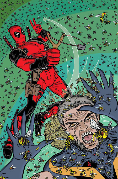 Deadpool vs Sabretooth by Mike Allred