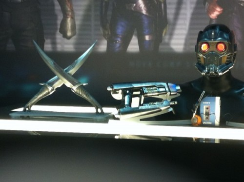 Guardians of the Galaxy props displayed at Comic Con