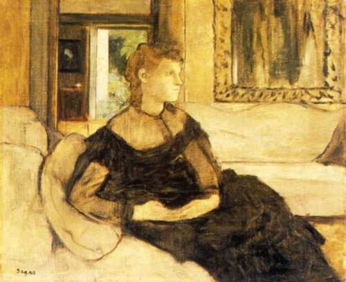 Madame Gobillard, Yves Morisot, 1869, Edgar DegasMedium: oil,canvas