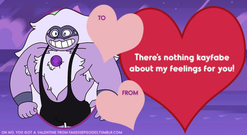 fakesuepisodes:It’s not too late to let everyone know how you really feel with these special valenti