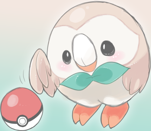 jannadraws:lil rowlet for a friend
