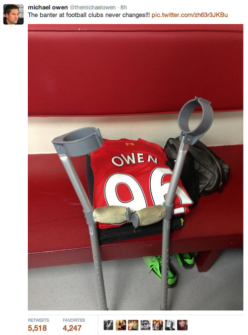Liverpool Troll Michael Owen On His Return To Anfield For Charity Match
