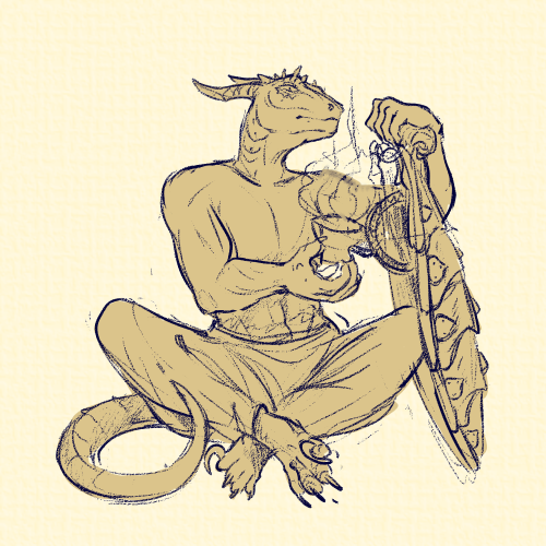 fossabossa:(she/her shes a fucking lizard they dont need brea-)wanted to draw my dragonborn in the s