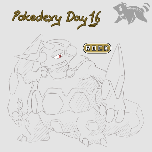 #POKEDDEXY Day 16: Favorite Rock typeRhyperior