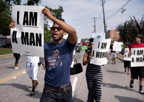 whitecolonialism:Memphis 1968, Ferguson 2014.We’ve never witnessed an American dream, we’ve only