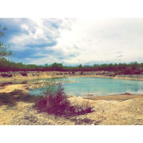 Discovered some gorgeous abandoned limestone quarries a stones throw from our farm. too bad the weat