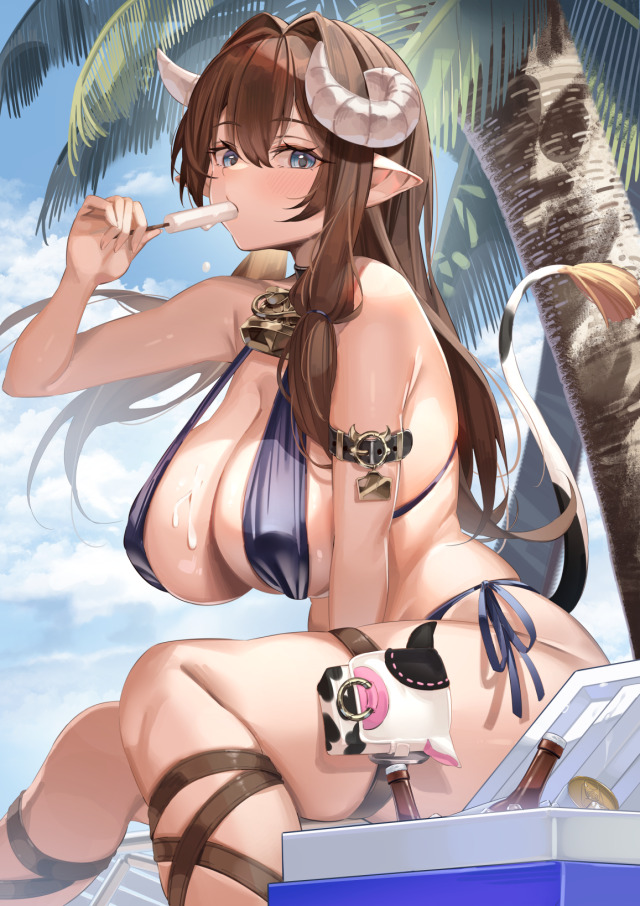 牛ちゃん by SG #Original#art#Cow Girl#swimsuit#sexy