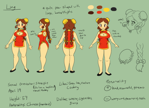 drcockula:  I finally created a character sheet for Ling at last!  I”m awful at consistency though b