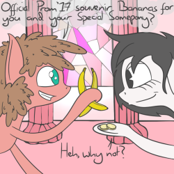 ask-a-colt-and-his-fox: At the prom, Part 2 @askinsanejack​: We’ll treasure it always, once we’ve wiped off the drool c: Ft. @askbananapie​, for whom there will never not be a place in any given Equestrian event c:  x3