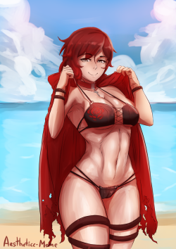 aestheticc-meme:  Ahhhh so that’s why she’s wearing a cloak to the beachSFW version