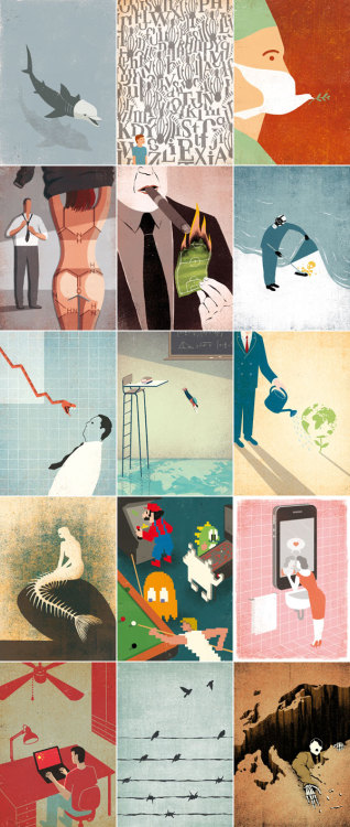 Davide Bonazzi Illustrations This is a collection of editorial illustrations created by Davide Bonazzi, an Italian illustrator who lives in Bologna.
Check out more information about the Italian illustrator on WE AND THE COLOR.
Follow WE AND THE COLOR...