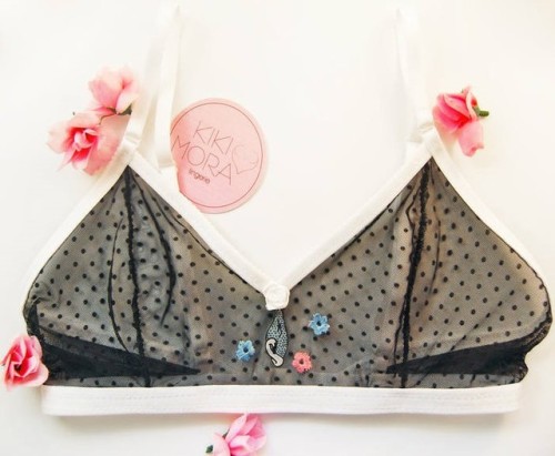 Black sheer bralette // KikiMoraLingerie