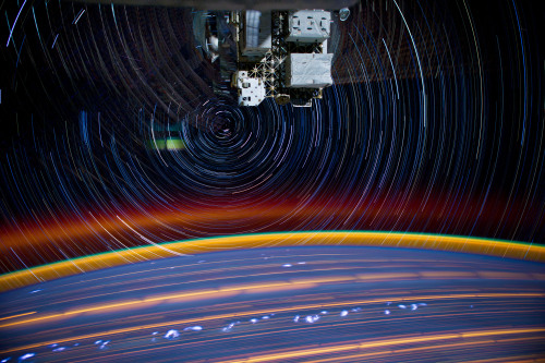 spaceplasma:   Incredible Long Exposure Photographs Shot from Orbit  Wonderful long exposure photographs taken by astronaut Don Pettit. While there are many photos like these taken from the perspective of the Earth’s surface, Pettit’s images are