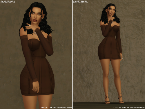 candysims4:VIOLET DRESS / MADE BASED ON A INSTAGRAM POLLAs everyone that follows me on Instagram kno