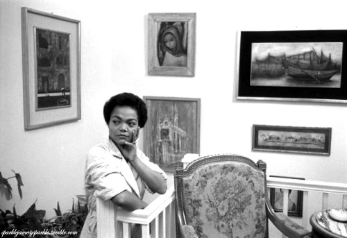 Eartha Kitt (and One Of Her Cats) At Home In New York, Photos By Ben Martin, January 1957.