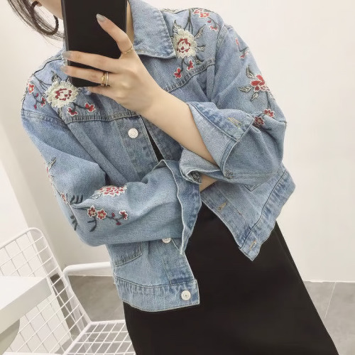 liliest:low cost alternative: embroidered denim jacket