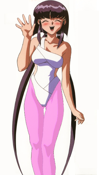 Ayeka showing off her sexy body in a nice swim suit and some sexy pantyhose.