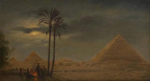 Henri Félix Emmanuel Philippoteaux (1815–1884)Le campement au pied des pyramides