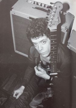 goregirlsdungeon:  Lou Reed photographed by Mick Rock in 1978. “Lou’s apartment in New York, Summer 1978. He had two dachshunds at the time The Baron and The Duke.”  Sourced from WAITING FOR THE MAN: A BIOGRAPHY OF LOU REED by Jeremy Reed. 