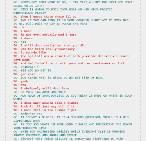 Dave and Terezi&rsquo;s 19th/20th convos.