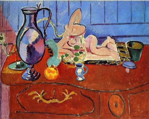 Still Life with a Pewter Jug and Pink Statuette, Henri Matisse, 1910