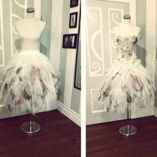 Pixie tutu and floral overbust corset. Made by @ivyasphyxia For all orders & enquiries, please e