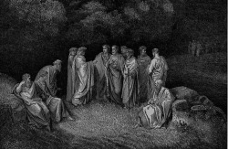 chaosophia218:  9 Circles of Hell (Dante’s Inferno).1. First Circle (Limbo)Dante’s First Circle of Hell is resided by virtuous non-Christians and unbaptized pagans who are punished with eternity in an inferior form of Heaven. They live in a castle