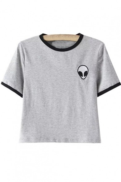 sneakysnorkel:  Fashion Tops. oil paiting  \  alien  \  print cat  \  letters  \  cat alien  \  stripes  \  cat 