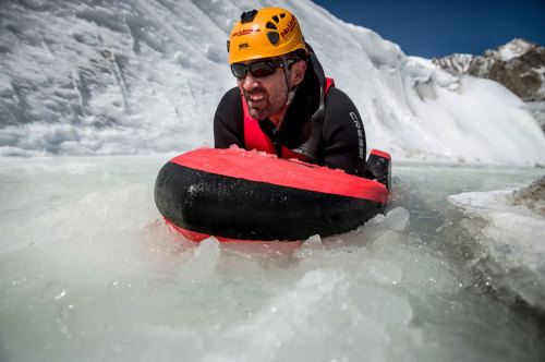 alpinistoamericano:ladyinterior:Glacial Hydro Speeding on the Aletsch Glacier in Switzerland, David 