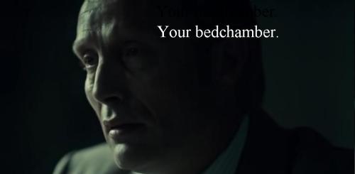 hannibalhasmyheartinhand:In which Hannibal is Richard the Third and Will is Lady Anne.Hannibal/Shake