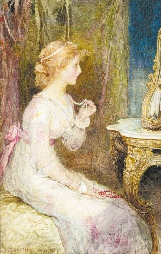 Marcella WalkerThe pearl necklace;  Tenderness , 1899