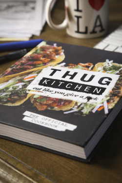 thugkitchen:  Look at what the fuck we got in the mail this morning. Less than a month away until the dopest cookbook ever drops. Preorder your copy now or get left behind this fall.     Don&rsquo;t buy this book. Don&rsquo;t support white folks imitating