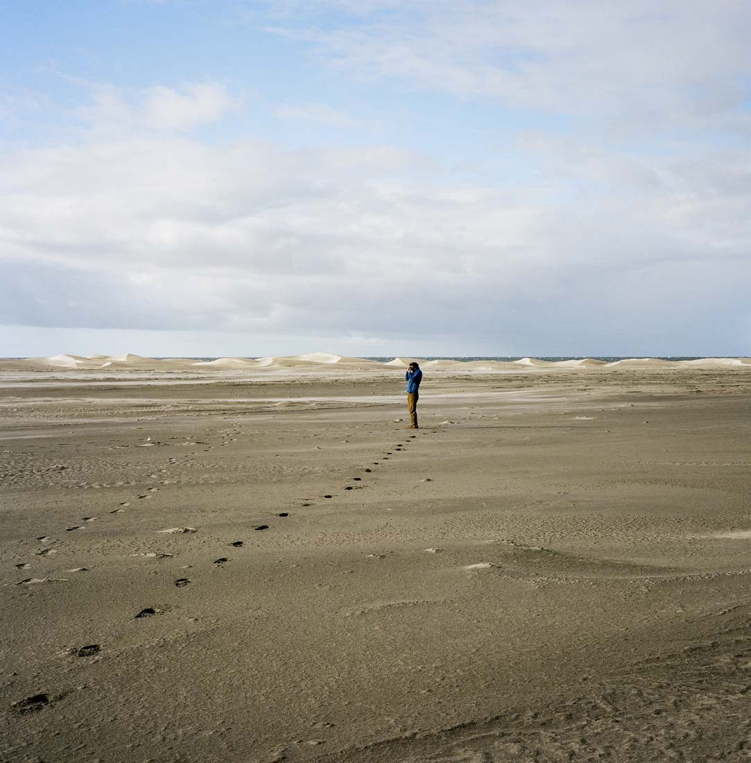 outofreception:  Trevor in the dunes.  