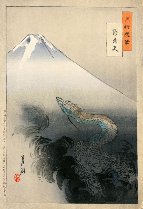 rinascimentc:Ogata Gekkō Dragon Rising up to Heaven, 1897 