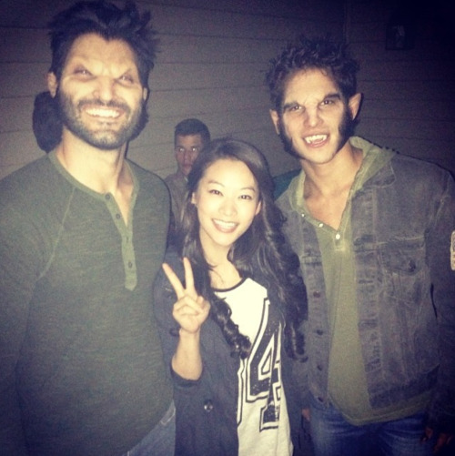 jesperfahey: @arden_cho: Kira finally saw the boys as werewolf’s! BTS from episode 317 , they&