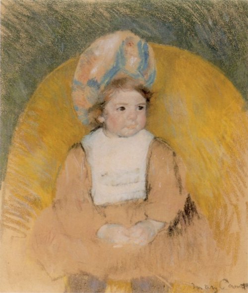 Young Girl Seated in a Yellow Armchair, Mary Cassatt, ca. 1902