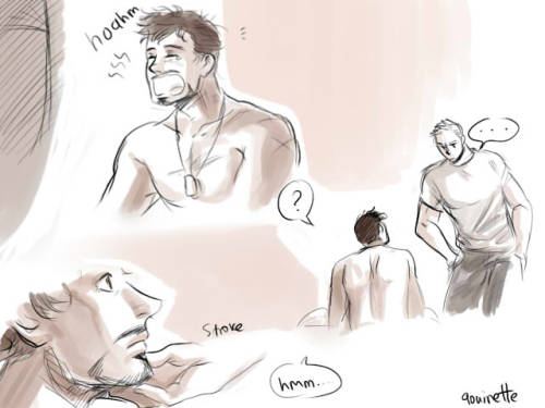 qouinette:  super messy doodles of SteveTony ft. dog tags ahiuw! i bet you dont know where to read huh it’s been a while since i drew these dumbos but thanks to certain anon, i got motivated to draw them again UuU THANKS ANON THIS IS FOR YOU