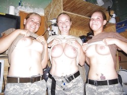 armysluts:  Army girls showing off