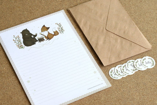 littlealienproducts: Letter Writing Sets (request)Personalised Floral SetConstellationsForest Friend