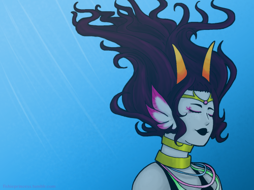 fishieprincess:  IM FINISHED Feferi underwater drawing