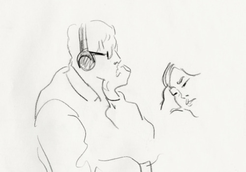 more people from my metro sketchbook, back when it was still cold in Paris