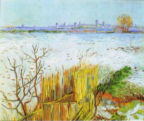 Vincent van Gogh - Snowy Landscape with Arles in the Background 1888